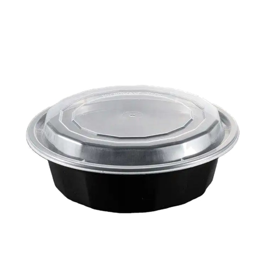 PS soup bowl with clear OPS lid for hot food takeaway